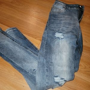 MENS DISTRESSED SKINNY JEANS SIZE 34